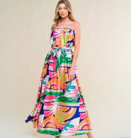 Flying Tomato ID21238 A Printed Woven Midi Dress