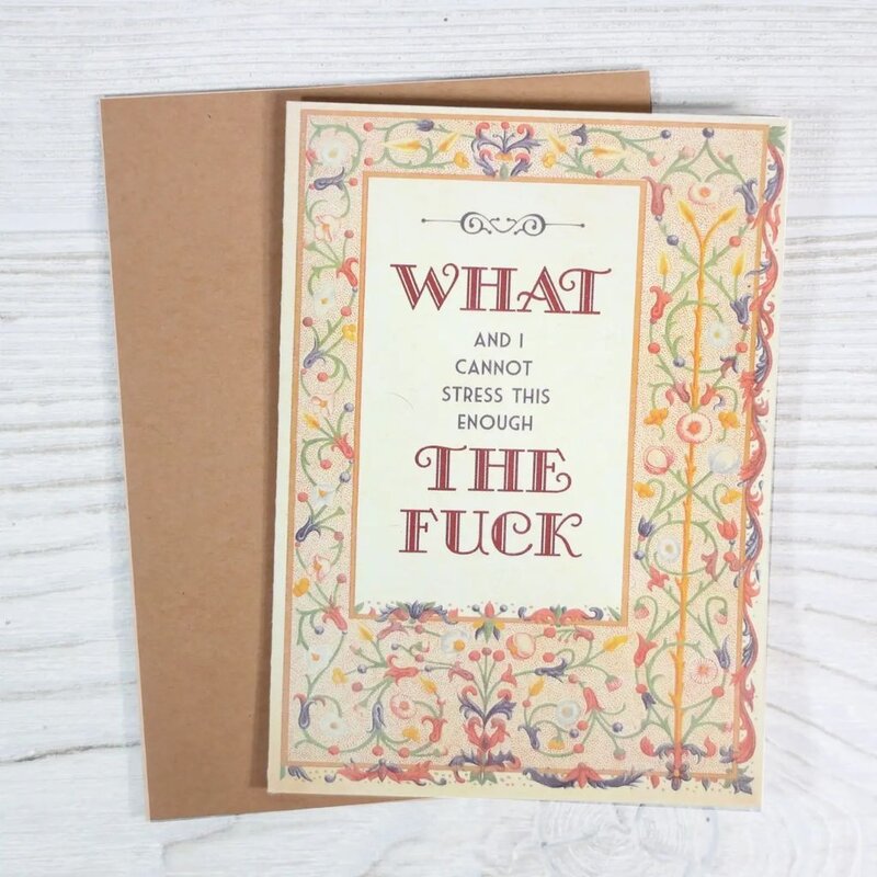 Bad Betty Greeting Company What the Fuck Card