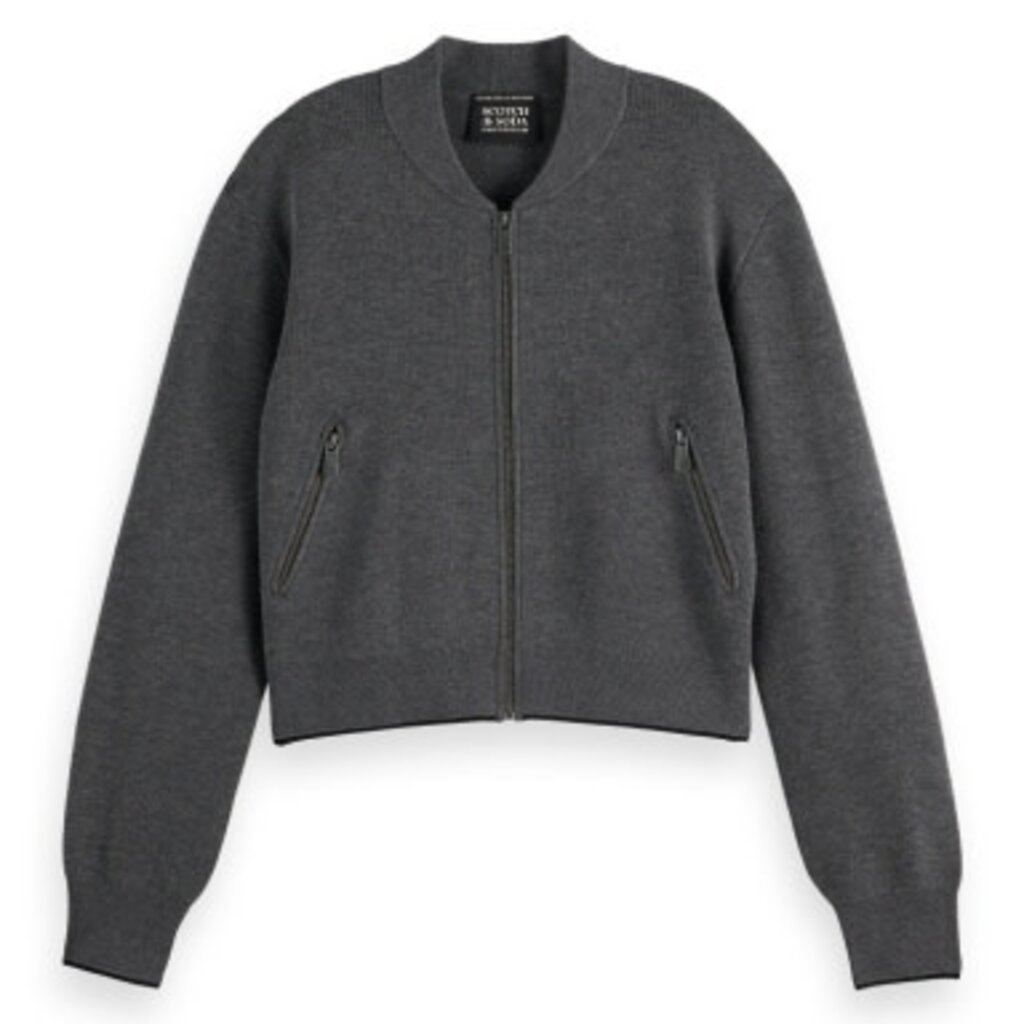 Scotch & Soda - Womenswear Compact knitted cropped bomber
