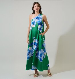 Sugarlips SP25 Glena Floral Pleated Maxi Dress