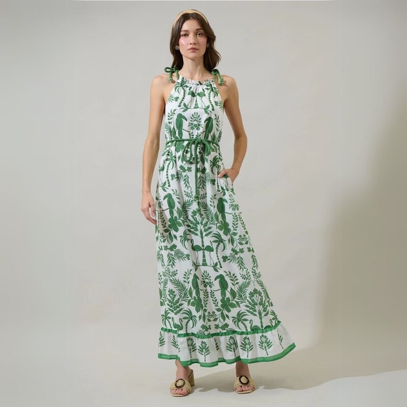 Sugarlips SP25 Kimana Floral Kay Halter Neck Maxi Dress