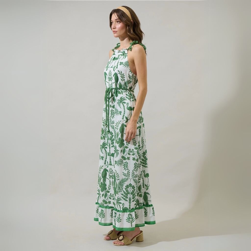 Sugarlips SP25 Kimana Floral Kay Halter Neck Maxi Dress