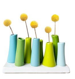 Chive Pooley Modern Bud Vase For Flowers Scout Blue