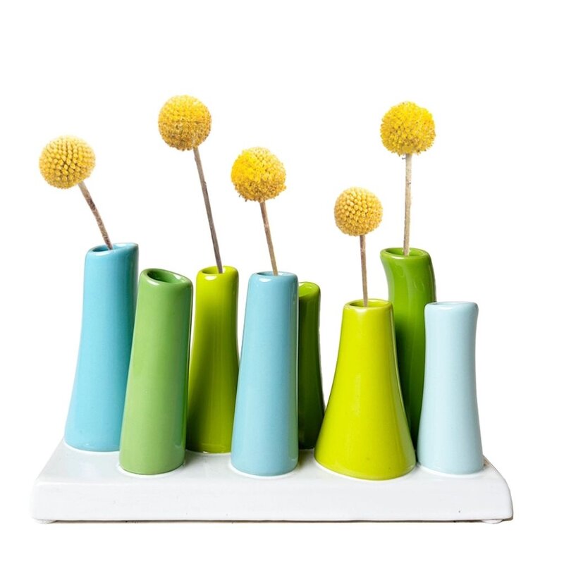 Chive Pooley Modern Bud Vase For Flowers Scout Blue
