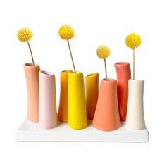 Chive Pooley Modern Bud Vase For Flowers Papaya