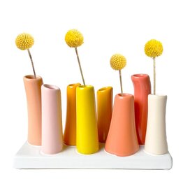 Chive Pooley Modern Bud Vase For Flowers Papaya