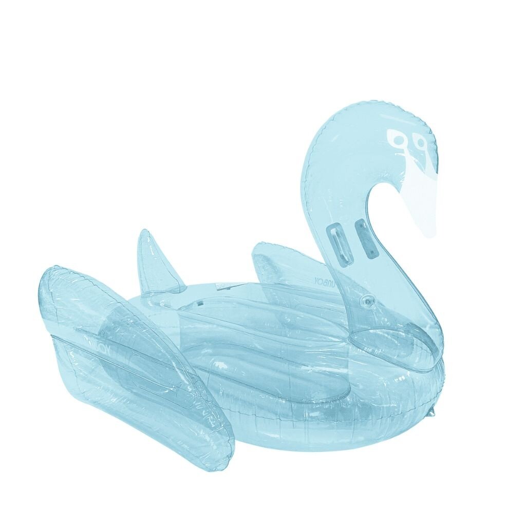 Fun Boy Inc. Clear Blue Swan Pool Float