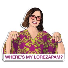 The Found Wheres My Lorezapam? Victoria White Lotus Sticker
