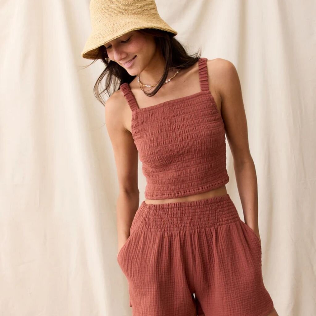 Marine Layer Lila Double Cloth Tank