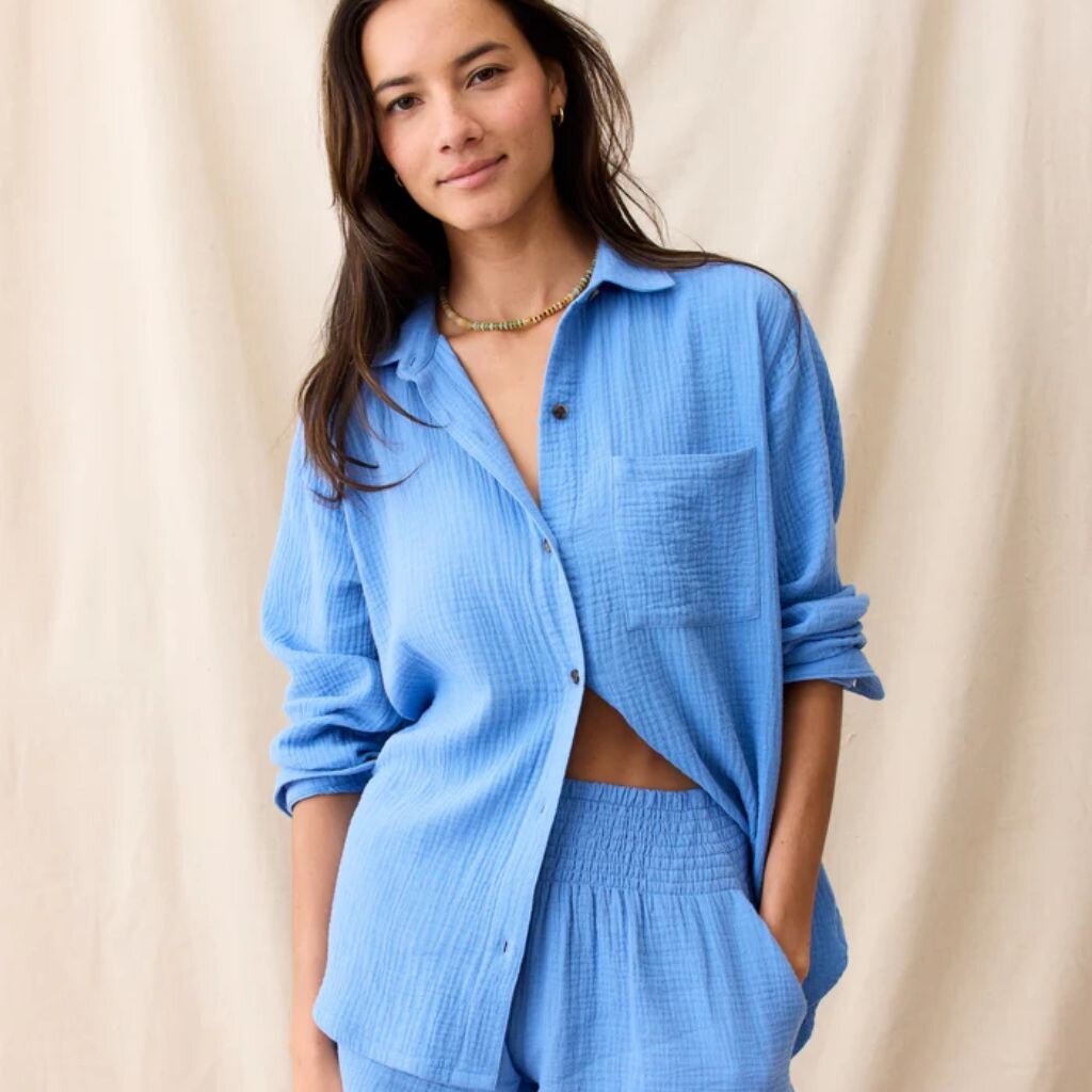 Marine Layer Jane Relaxed Double Cloth Shirt