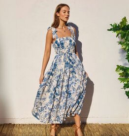 Dress Forum SU25 Love Letter Shirred Fit and Flare Midi Dress