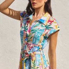 Dress Forum SU25 Long Summer Button Down Romper
