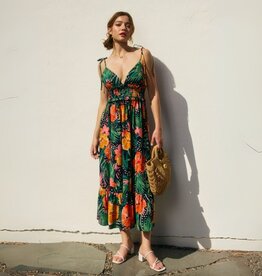 Dress Forum SU25 Hibiscus Shirred Waist Dress