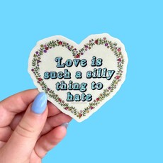 The Peach Fuzz Love Is Such A Silly Thing To Hate Glitter Sticker