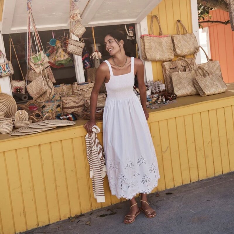 Marine Layer Selene Eyelet Maxi Dress