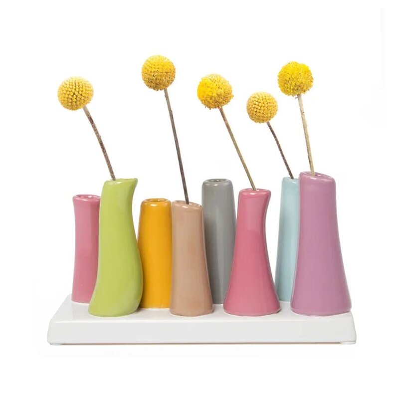 Chive Pooley Modern Bud Vase For Flowers Magenta