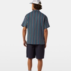 STRIPED SHORT-SLEEVED RELAXED-FIT JACQUARD SHIRT