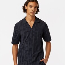 JACQUARD COTTON TERRY RELAXED-FIT POLO