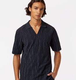 JACQUARD COTTON TERRY RELAXED-FIT POLO