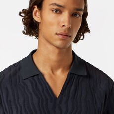 JACQUARD COTTON TERRY RELAXED-FIT POLO