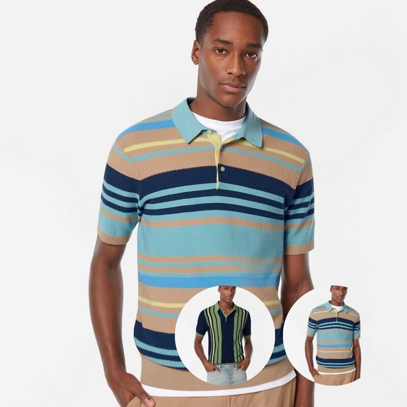 STRUCTURED KNITTED REGULAR FIT POLO