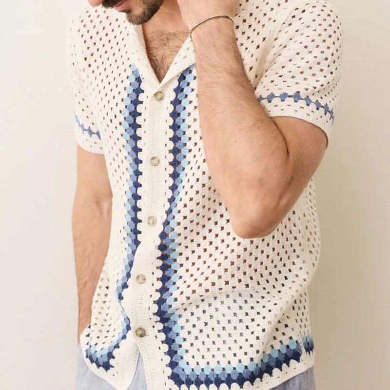 Marine Layer Archive Ace Crochet Resort Shirt