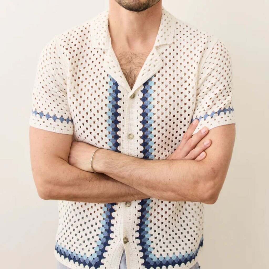 Marine Layer Archive Ace Crochet Resort Shirt