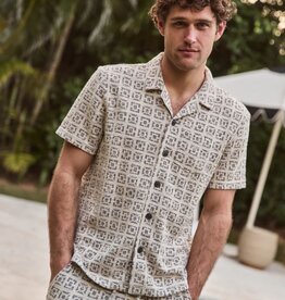 Marine Layer Archive Cam Jacquard Resort Shirt