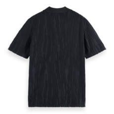 JACQUARD COTTON TERRY RELAXED-FIT POLO