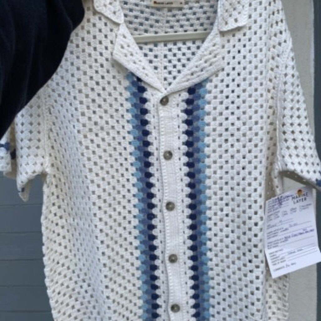 Marine Layer Archive Ace Crochet Resort Shirt