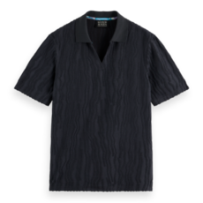 JACQUARD COTTON TERRY RELAXED-FIT POLO