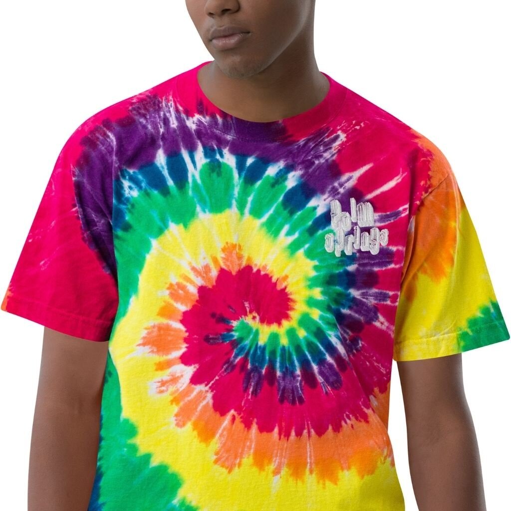 Peepa's Tie Dye Palm Springs Embroidery Unisex Graphic Tee