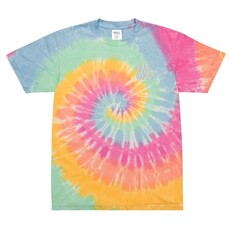 Peepa's Tie Dye Palm Springs Embroidery Unisex Graphic Tee