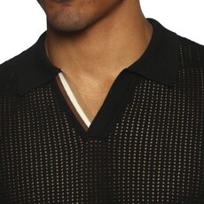 Parke & Ronen SUM25 Cloud Open Craft Mesh Havana Knit Polo