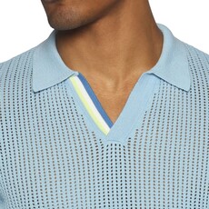 Parke & Ronen SUM25 Cloud Open Craft Mesh Havana Knit Polo