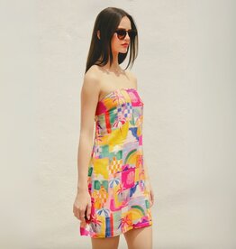 Dress Forum SU25 Island Bahamas Strapless Pull On Mini Dress
