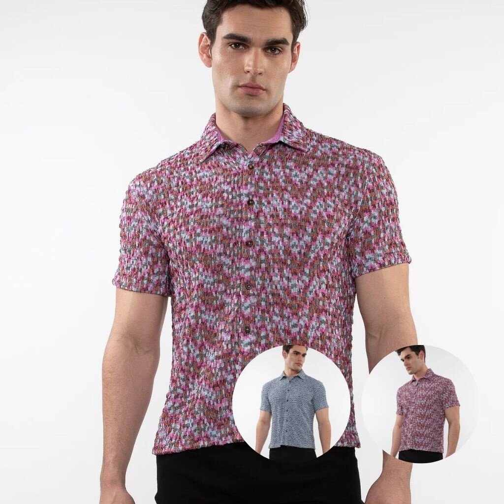ST33LE (Steele) SUM25 ST 24052 Crinkle Knit Shirt