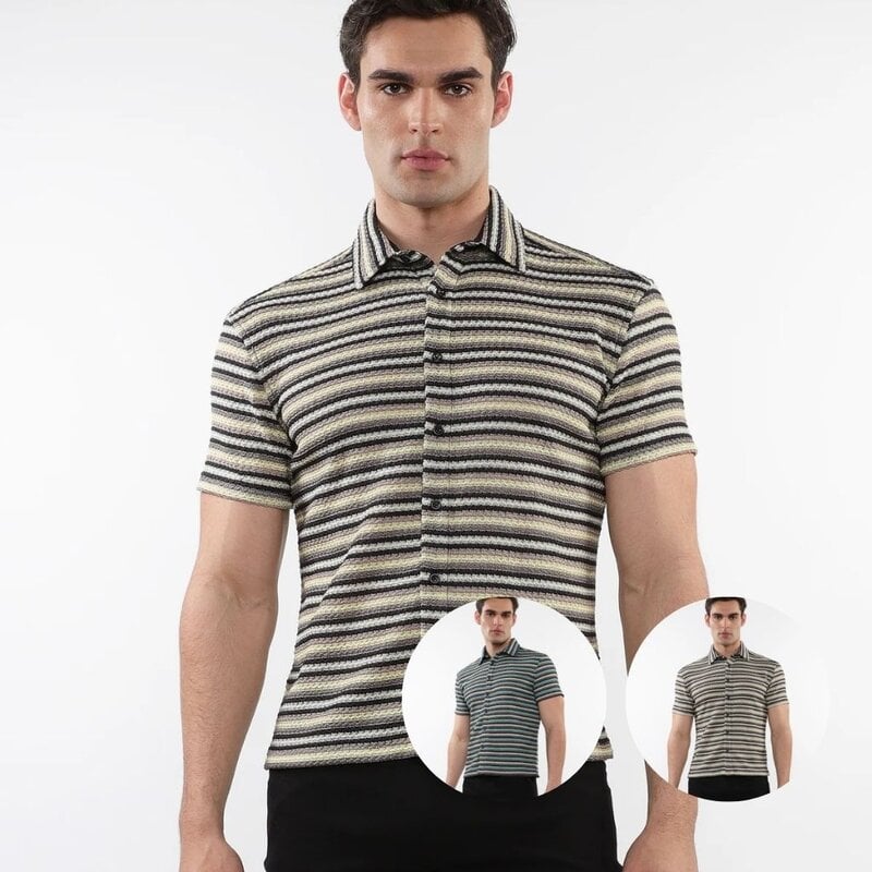 ST33LE (Steele) SUM25 ST 24053 Open Knit Stretch Shirt