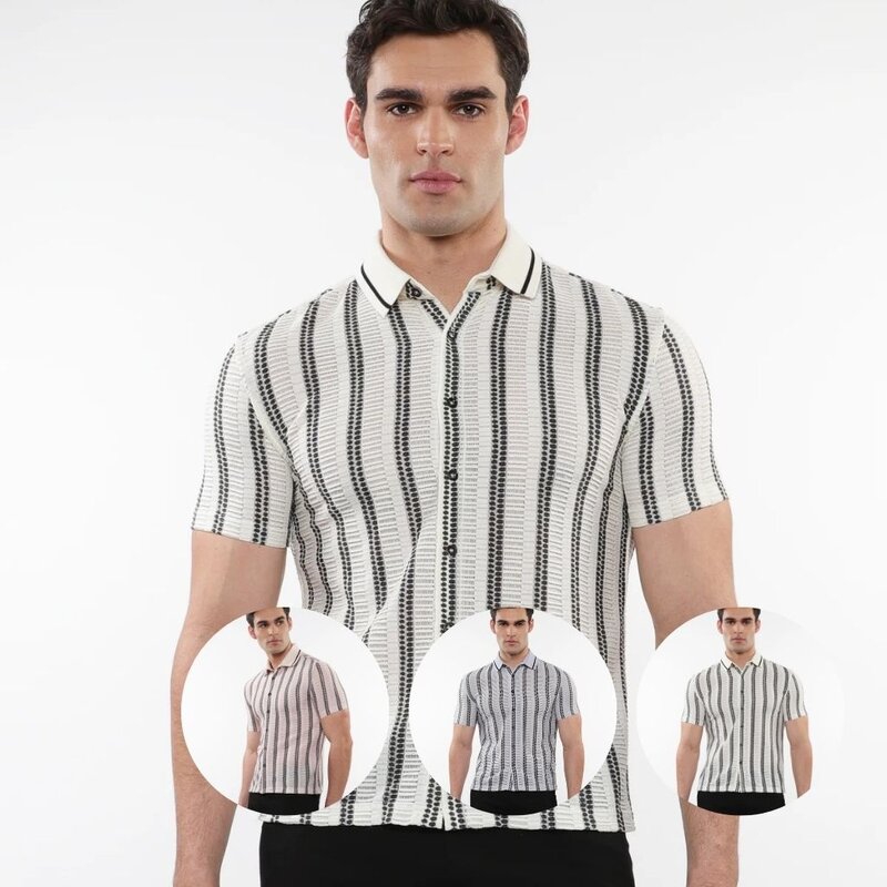 ST33LE (Steele) SUM25 ST 24054 Stripe Gossamer Shirt