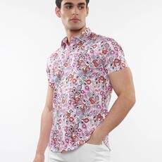 ST33LE (Steele) SUM25 ST 9322 Fuchsia/Pink Fauna Printed Knit Shirt