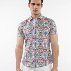 ST33LE (Steele) SUM25 ST 9323 Pink/Multi Fauna Printed Knit Shirt