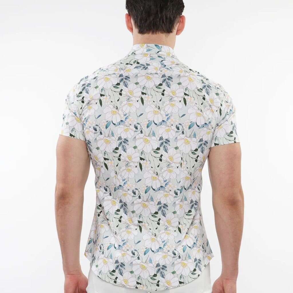 ST33LE (Steele) SUM25 ST 9312 Willow/Laurel Floral Printed Knit Shirt