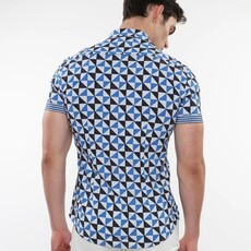 ST33LE (Steele) SUM25 ST 26021 Blue Sail/Navy Triangles Printed Performance Shirt