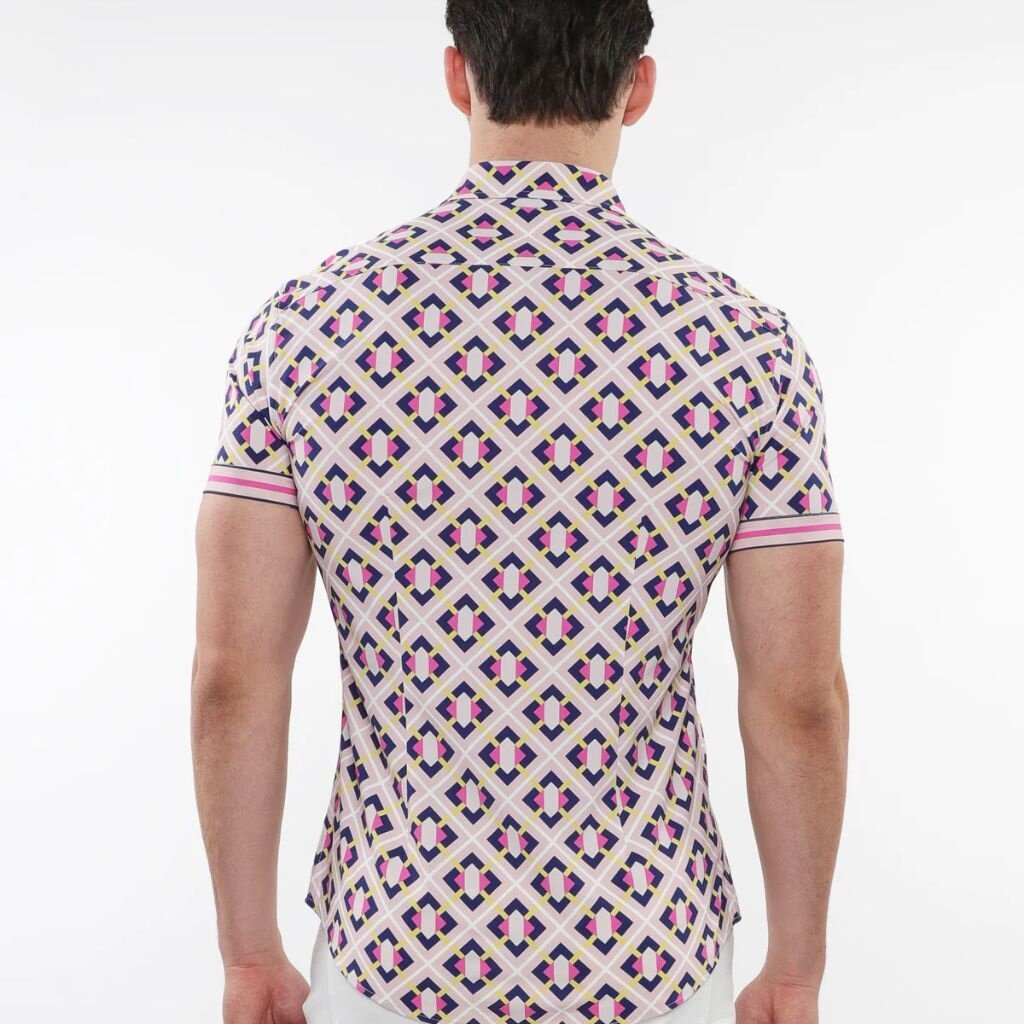 ST33LE (Steele) SUM25 ST 26024 Blush/Navy Parquet Print Performance Shit