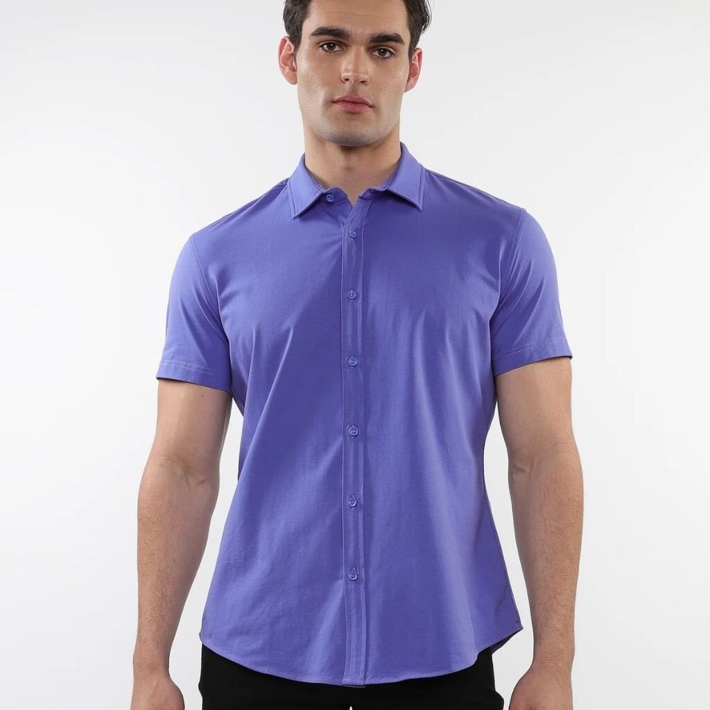 ST33LE (Steele) SUM25 ST 963 Solid Stretch Jersey Knit Shirt