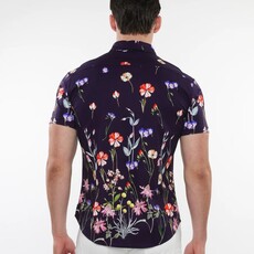 ST33LE (Steele) SUM25 ST 9320 Purple/Multi Blooms Printed Knit Shirt