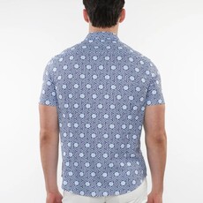 ST33LE (Steele) SUM25 ST 48068 Navy/Cloud Hex Open Knit Shirt