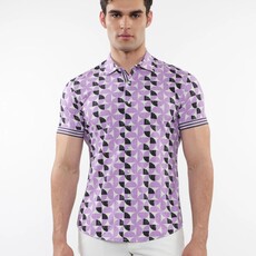 ST33LE (Steele) SUM25 ST 26020 Purple/Black Circles Printed Performance Shirt
