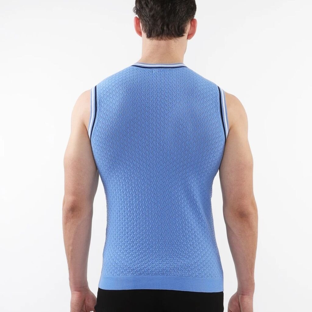 ST33LE (Steele) SUM25 ST 24058 Open KnitTextured Knitted Mesh Vest