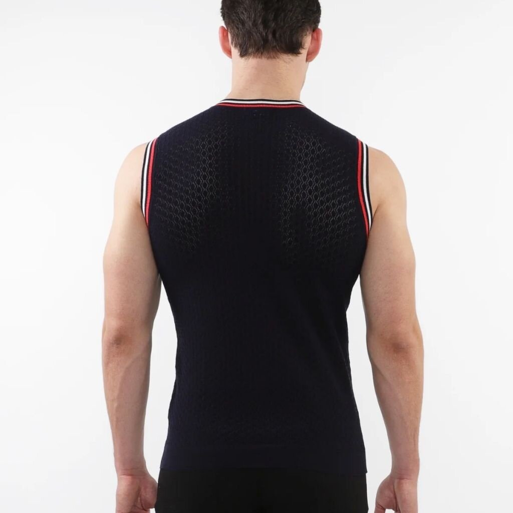ST33LE (Steele) SUM25 ST 24058 Open KnitTextured Knitted Mesh Vest